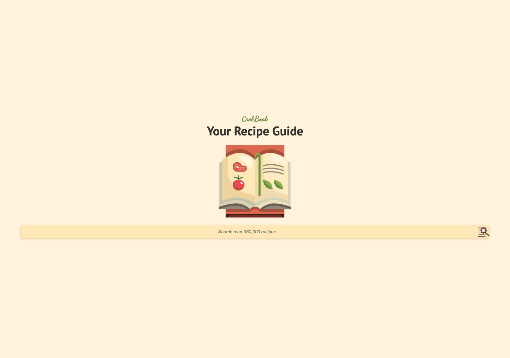 Cook Book app screenshot